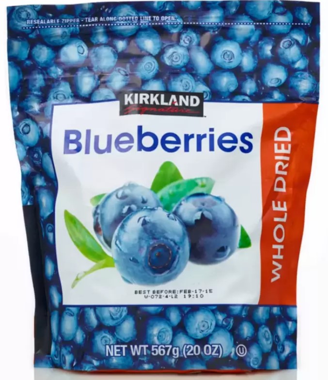 Kirkland Signature Whole Dried Blueberries, 567g